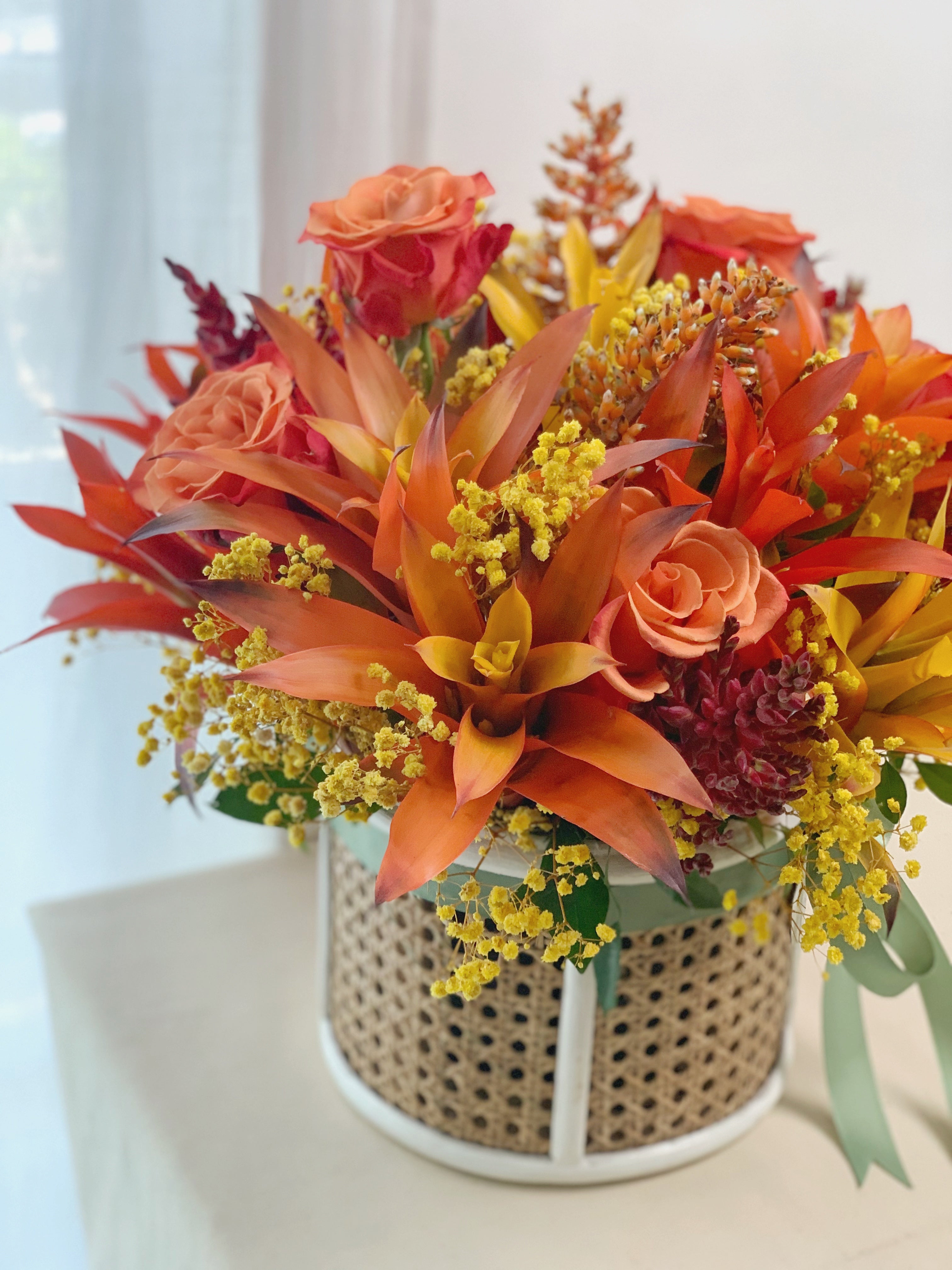 Wadi Rum Bromeliad Arrangement in Solihiya Planter