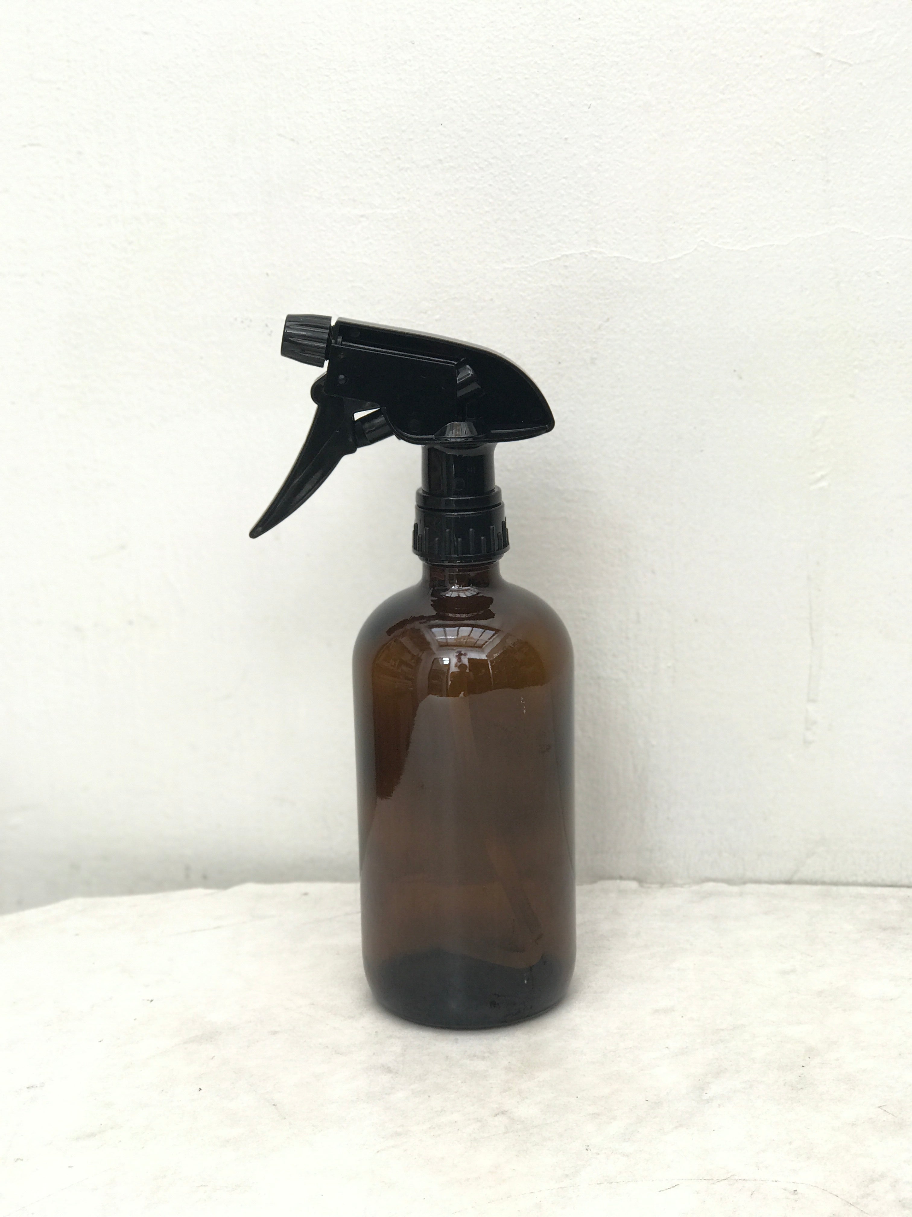 Amber Glass Bottle with Trigger Spray 500ml