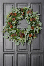 Load image into Gallery viewer, Pinecone Wreath
