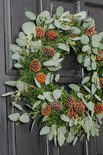 Load image into Gallery viewer, Pinecone Wreath
