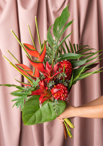 The Vermilion Heliconia Bouquet