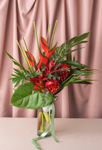 The Vermilion Heliconia Bouquet