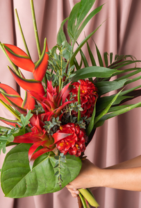 The Vermilion Heliconia Bouquet