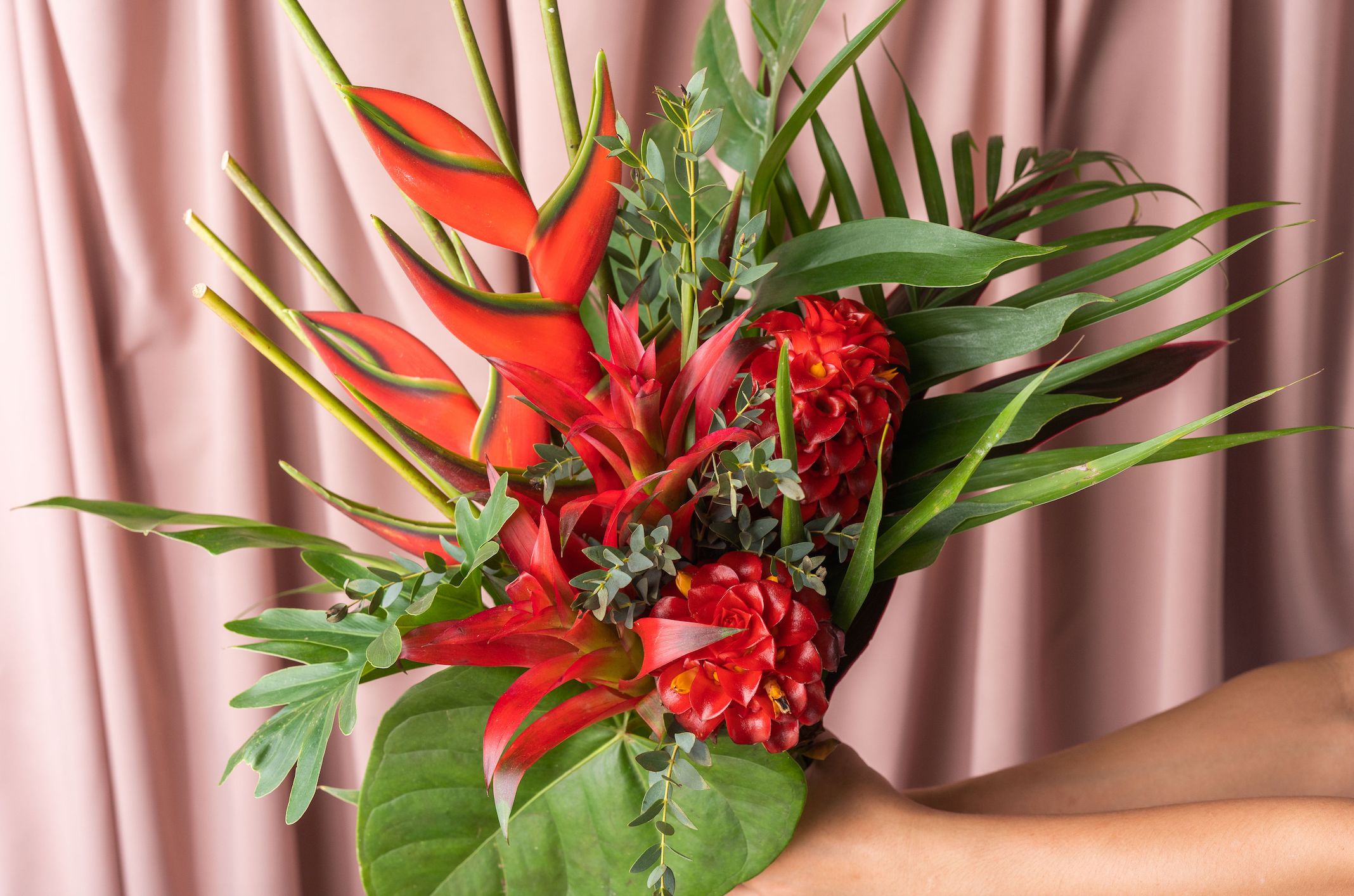 The Vermilion Heliconia Bouquet