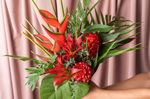 Load image into Gallery viewer, The Vermilion Heliconia Bouquet
